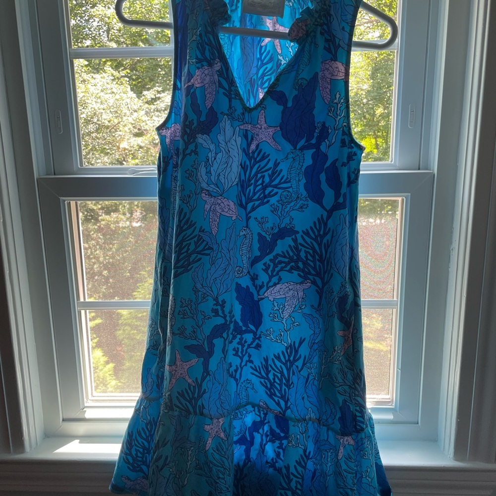 Cappagallo Blue Floral Dress